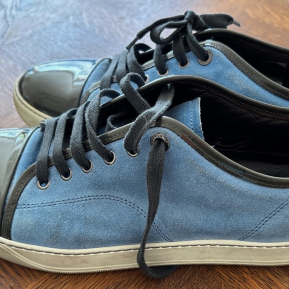 LANVIN SNEAKERS MEN'S DBB1 MENS SNEAKERS RUNNING SHOES SIZE 9 CAPTOE - Picture 8 of 13